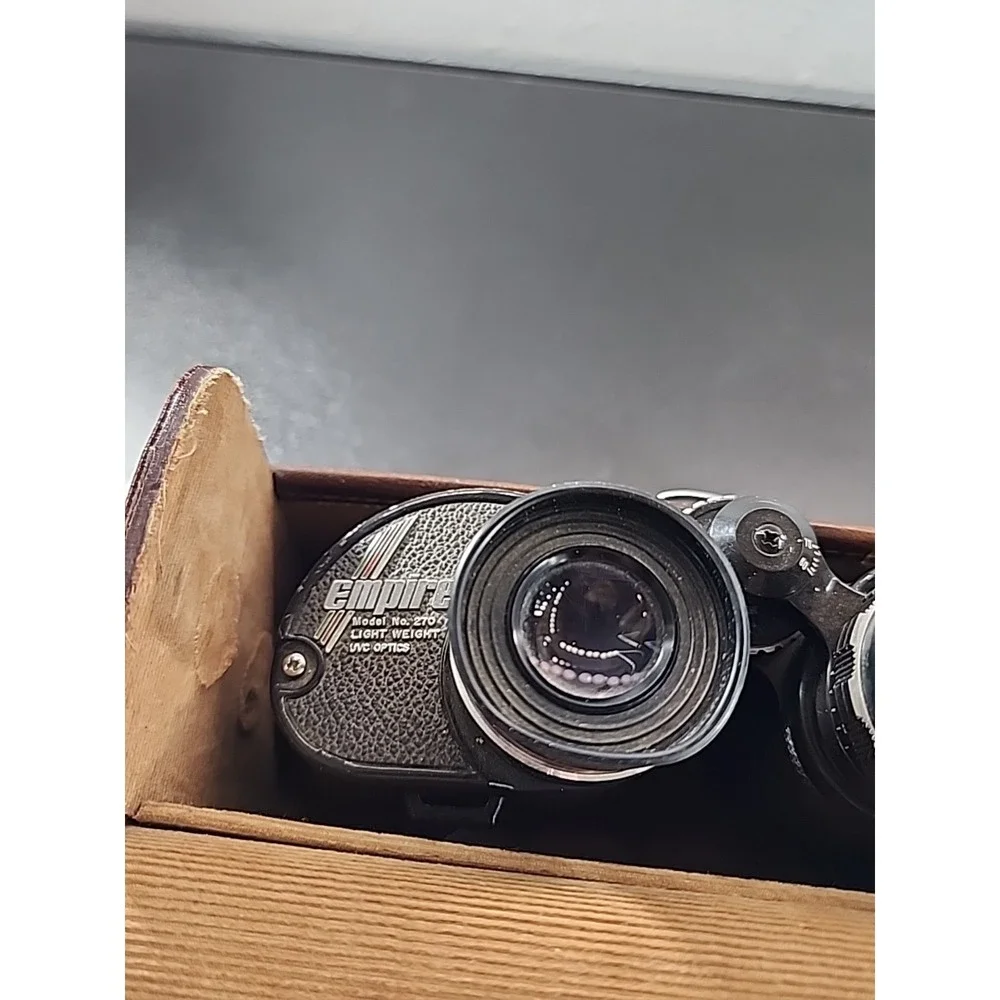 Vintage EMPIRE Model 270 7x35 Fast‎ Focus Binoculars With Case Work Great